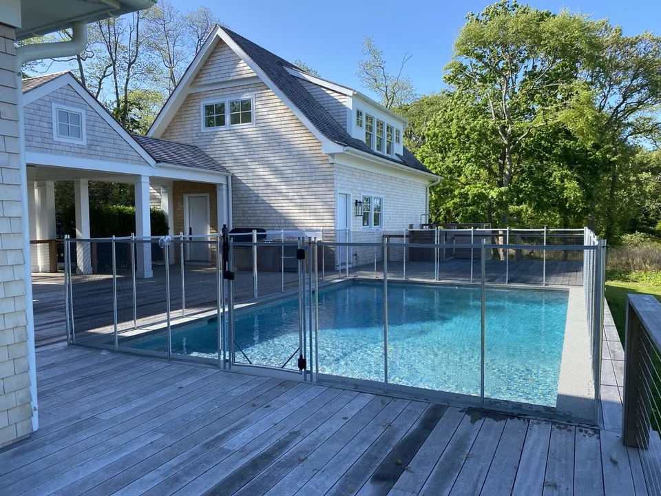 4' Guardian Vanishing Waterfront Pool Fence in Bellport, NY