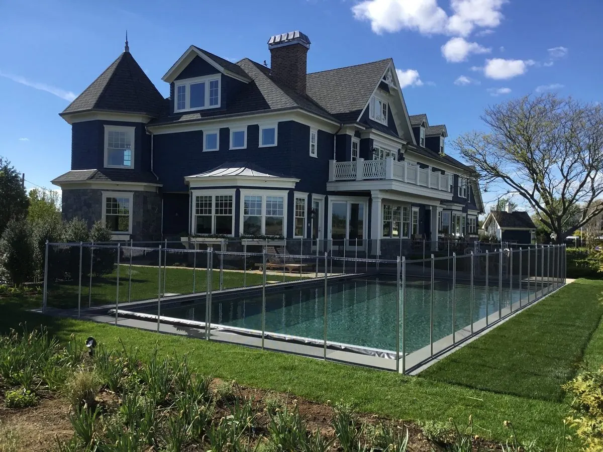 Guardian removable mesh pool fence installation in Suffolk County, New York