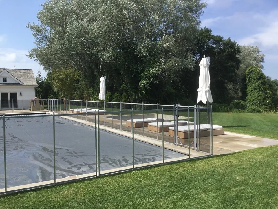 4' Guardian Vanishing Pool Fence in Hayground, Southampton, NY