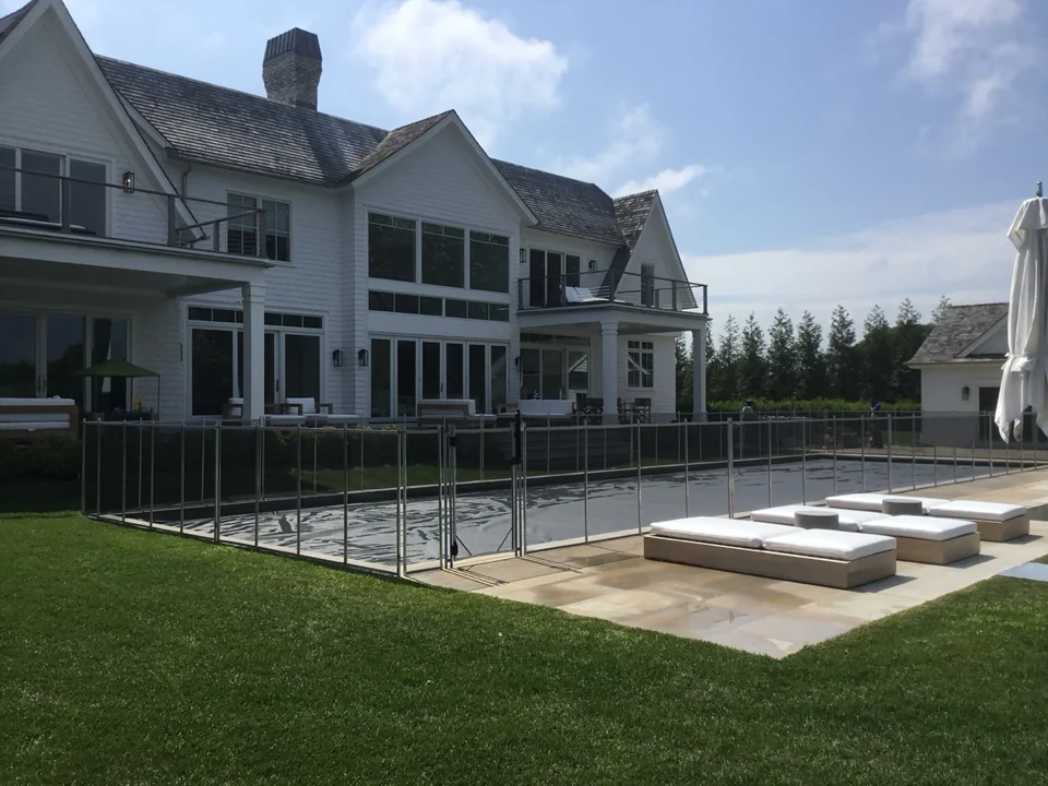 4' Guardian Vanishing Pool Fence in Hayground, Southampton, NY