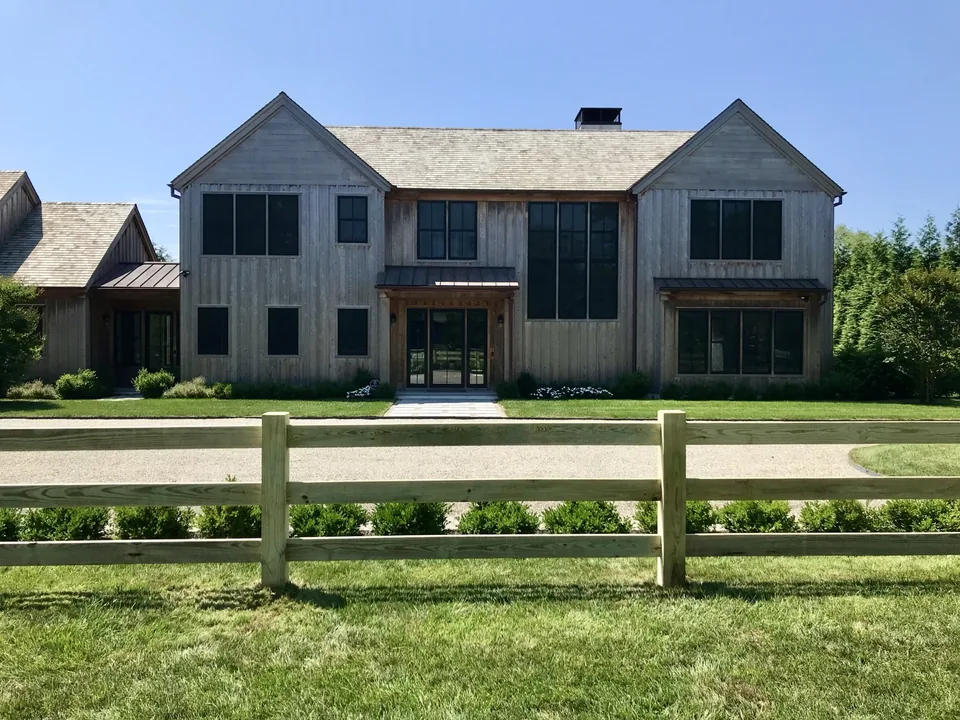 Custom pressure-treated post and rail fence in Remsenburg, Suffolk County NY