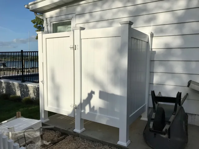 Waterfront Frameless Glass Pool Fence in Southold, New York